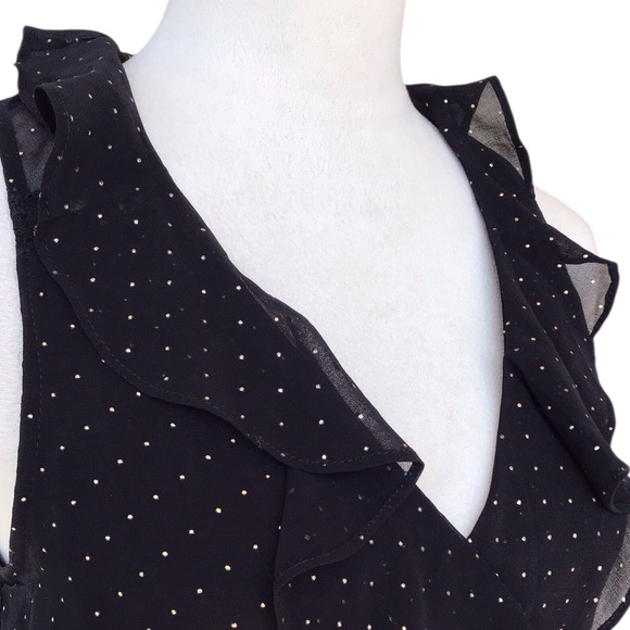 Guess Ruffle Polka Dot Wrap Dress Size Medium - Picture 6 of 6